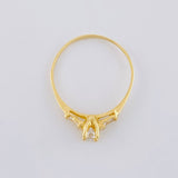 Anillo Solitario Chispas Cuadradas 1.2 g / T6 1/2 Oro Amarillo 18K