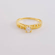 Anillo Solitario Doble Carril 1.8 g / T7 3/4 Oro Amarillo 18K