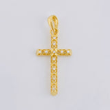Dije Cruz Azulejo Filigrana 1.4 g / 3.5 cm Oro Amarillo 18K
