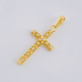 Dije Cruz Azulejo Filigrana 1.4 g / 3.5 cm Oro Amarillo 18K