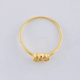 Anillo Destellos Corazón 0.95 g / T5 Oro Amarillo 18K