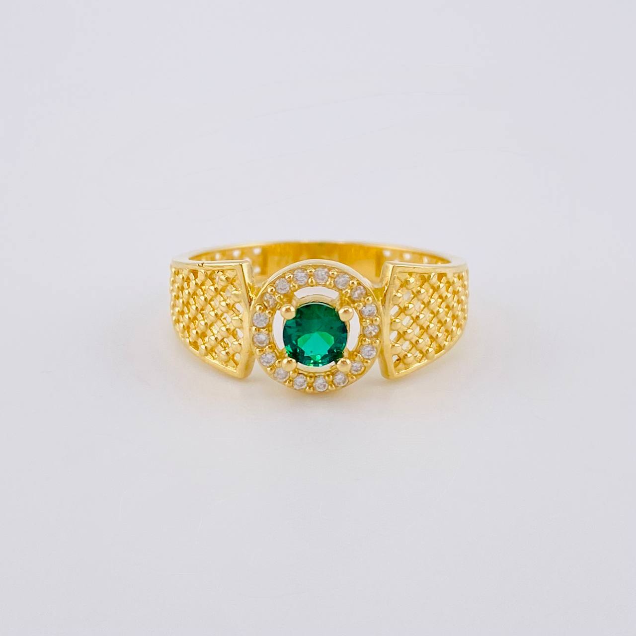 Anillo Halo Corset Enmayado 3.15 g / T7 1/4 Oro Amarillo 18K