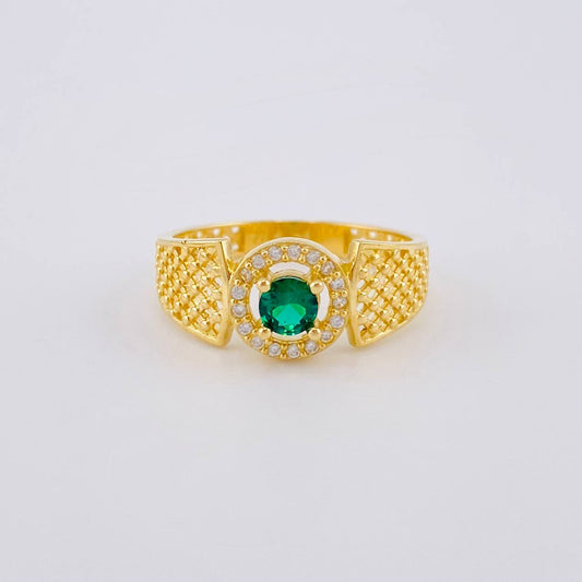 Anillo Halo Corset Enmayado 3.15 g / T7 1/4 Oro Amarillo 18K