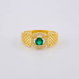 Anillo Halo Corset Enmayado 3.15 g / T7 1/4 Oro Amarillo 18K