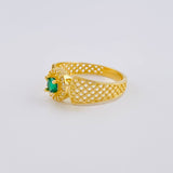 Anillo Halo Corset Enmayado 3.15 g / T7 1/4 Oro Amarillo 18K