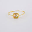 Anillo Recuadro Triqui 0.9 g / T7 1/2 Oro Amarillo 18K