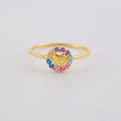 Anillo Circulo Corazón 0.95 g / T4 1/4 Oro Amarillo 18K