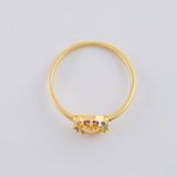 Anillo Circulo Corazón 0.95 g / T4 1/4 Oro Amarillo 18K