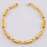 Pulso Rustico Rayado 6gr / 18.5cm / 5mm Oro Amarillo 18K ©