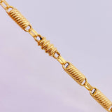 Pulso Rustico Rayado 6gr / 18.5cm / 5mm Oro Amarillo 18K ©