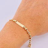 Pulso GC Placa Rectancular 2.5gr / 16.5cm / 4mm Oro Amarillo 18K ©