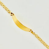 Pulso Bebé Roll On Placa Ovalada Lisa 1.45gr / 14.5cm / 2.3mm Oro Amarillo 18K