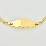 Pulso Bebé Roll On Placa Nube 1.4gr / 14.5cm / 2.2mm Oro Amarillo 18K ©
