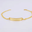 Pulso Bebé Roll On Placa Ovalada Rectancular Relieve 1.35gr / 13.5cm / 2.2mm Oro Amarillo 18K *