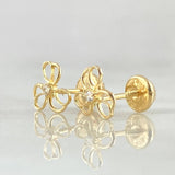 Topos Tres Petalos 0.7gr / Oro Amarillo 18K