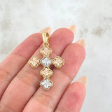 Dije Cruz Trebol 4.4gr / 4.1cm / Oro 18K