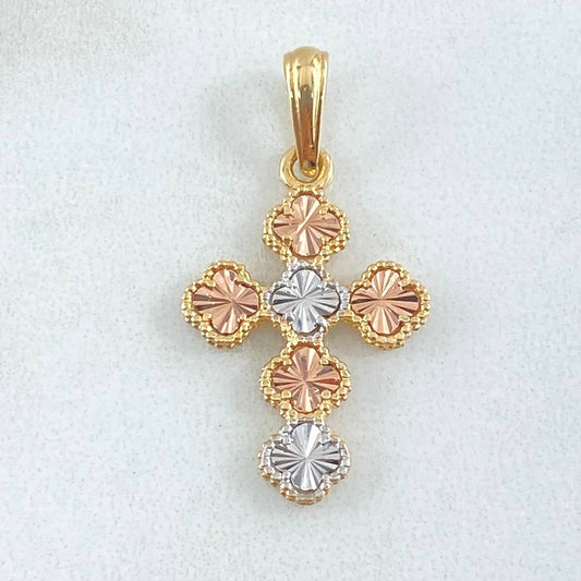 Dije Cruz Trebol 2.2gr / 3cm / Oro 18K