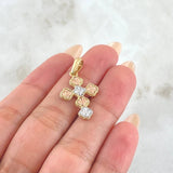 Dije Cruz Trebol 2.15gr / 3cm / Oro 18K