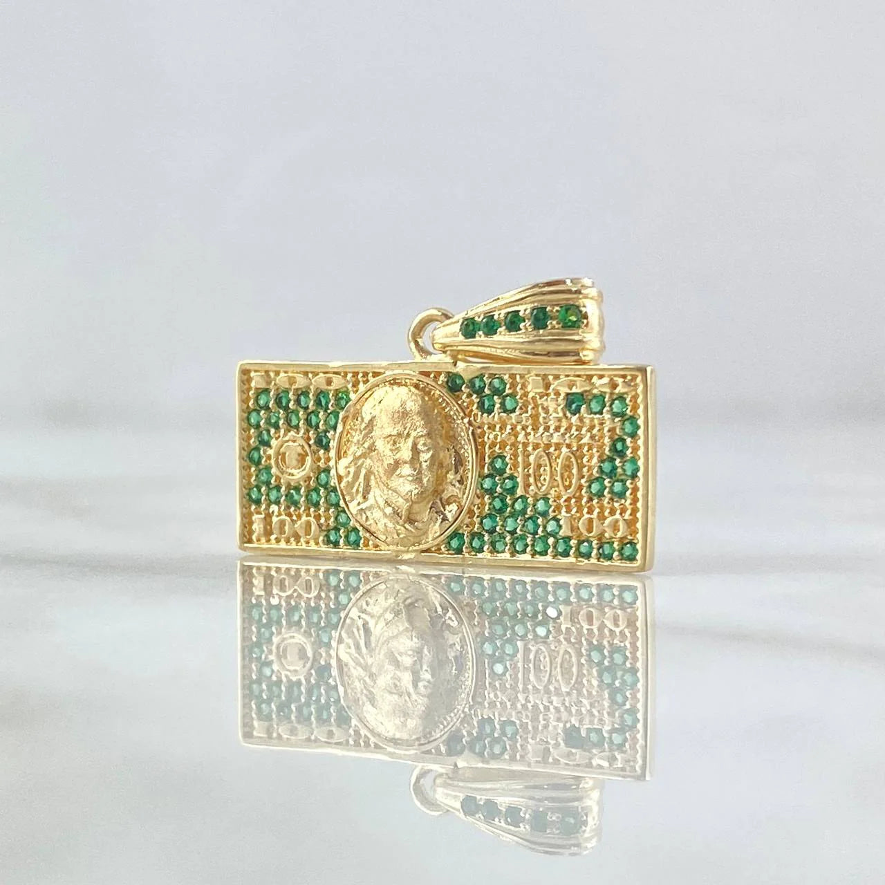 Dije Cien Dolares 3.5 g / 3.5 cm Oro Amarillo 18K