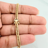 Pulso Cubano Reticulado 4.15gr / 20.4cm / 3.7mm Oro Amarillo +3 18K &