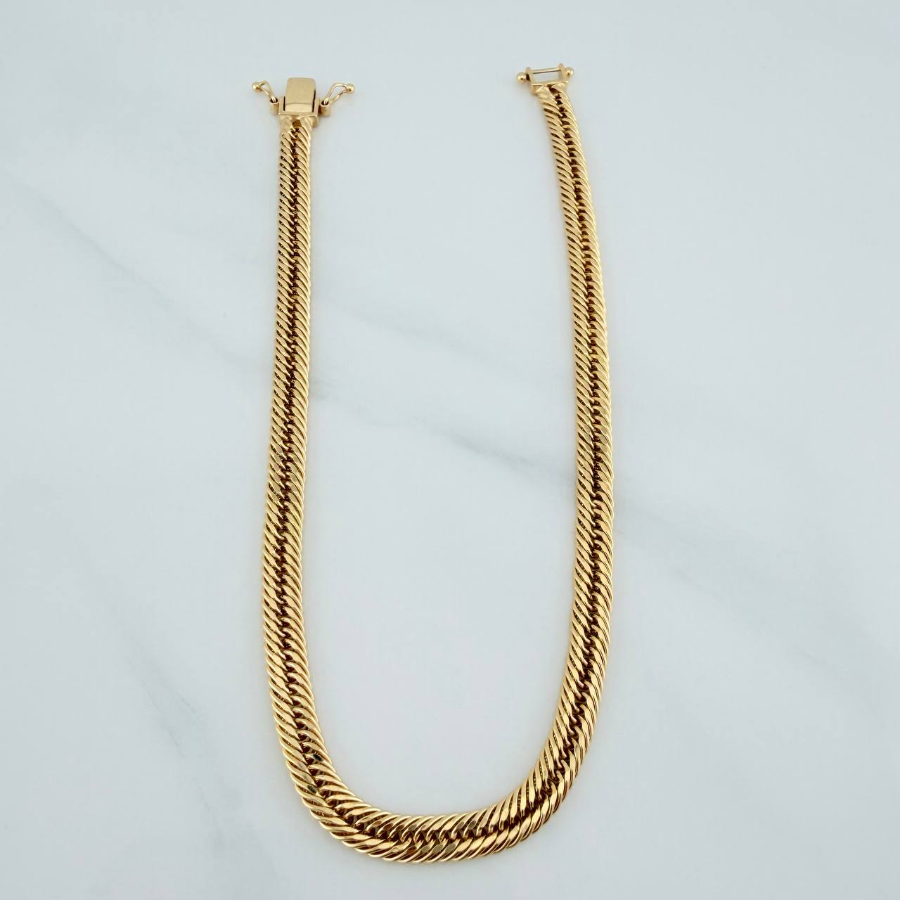 Pulso Cubano Reticulado 4.15gr / 20.4cm / 3.7mm Oro Amarillo +3 18K &