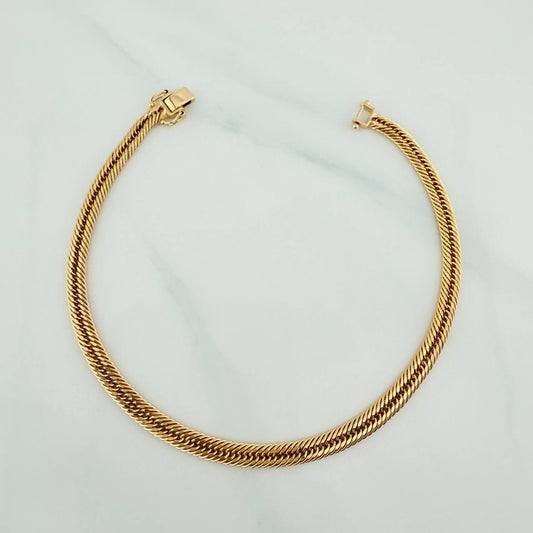 Pulso Cubano Reticulado 4.15gr / 20.3cm / 3.66mm Oro Amarillo +3 18K %