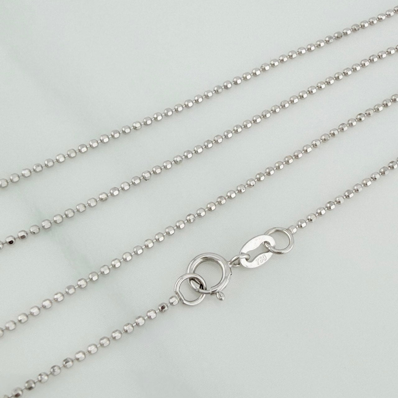 Cadena Militar 1.75gr / 45cm / 0.7mm Oro Blanco +3 18K &