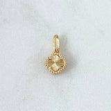 Dije Treból VCyA 1gr / 1.5cm / Diamantado Punteado Oro Amarillo Nac.Esp. 18K ©