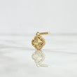 Dije Treból VCyA 1gr / 1.5cm / Diamantado Punteado Oro Amarillo Nac.Esp. 18K ©