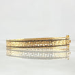 Pulso Tribal 22.9gr / 18.5cm / 8mm Circones Negros Oro Amarillo 18K