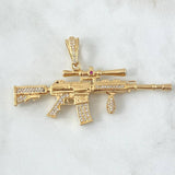 Dije Arma 15.05gr / 6.5cm / Circones Blancos - Fucsia Oro Amarillo 18K