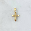 Dije Cruz Cristo 0.5gr / 2.2cm / Puntas Planas Lisa Oro Amarillo 18K