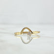 Anillo Media Curva 1.35gr / T6 3/4 / Circon Blanco Oro Amarillo 18K
