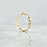 Anillo Solitario Cubano 1.15gr / T7 1/4 / Circon Blanco Oro Amarillo 18K