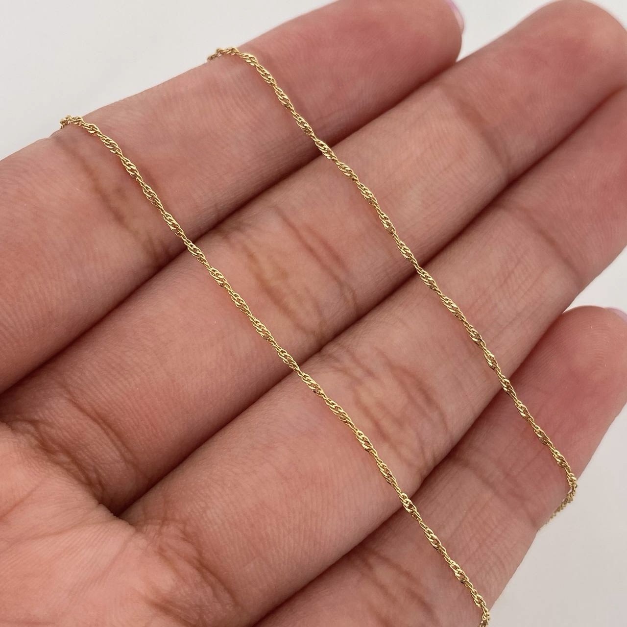Cadena Singapur 0.9 g / 40 cm / 0.7 mm Oro Amarillo 18K