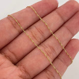 Cadena Singapur 0.9 g / 40 cm / 0.7 mm Oro Amarillo 18K