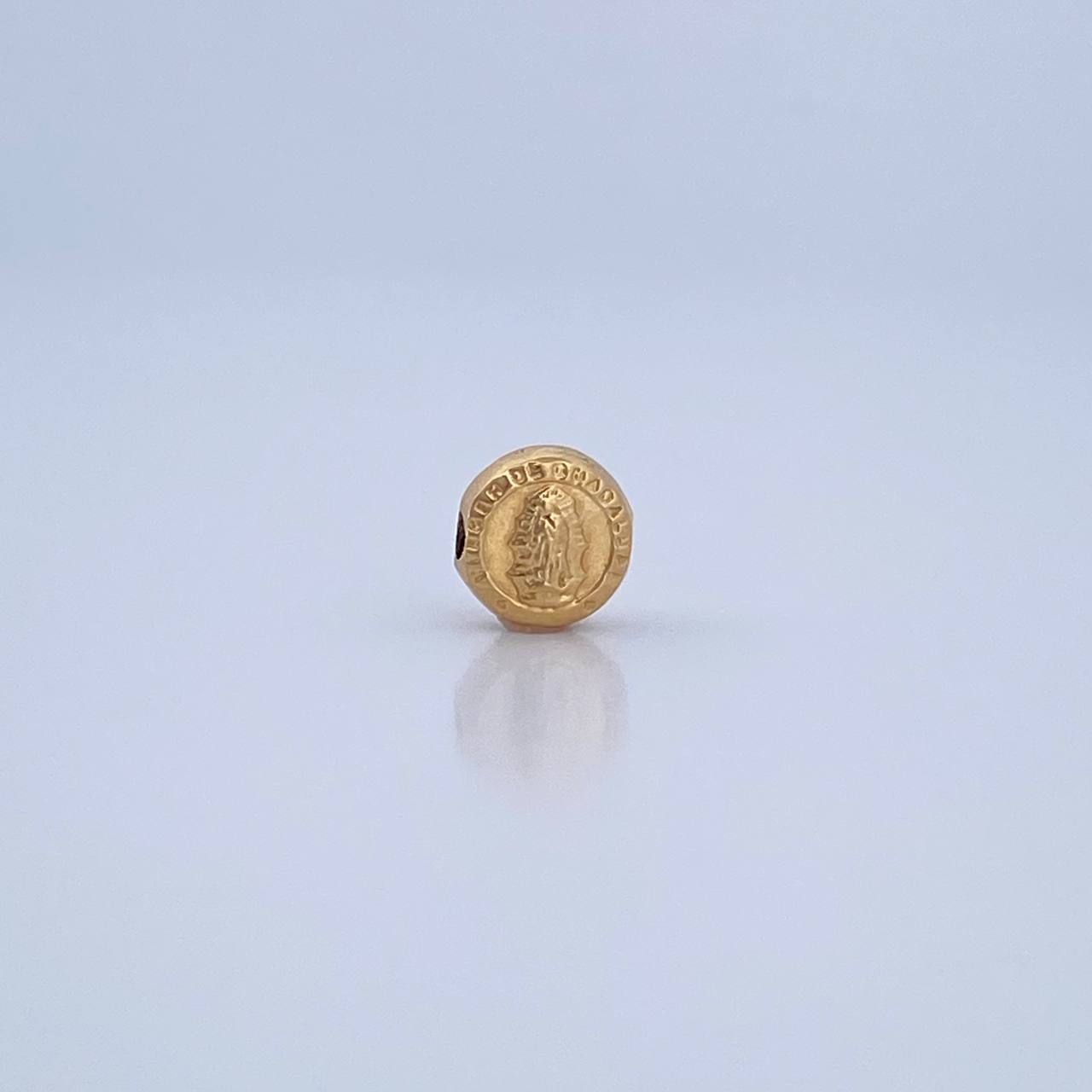 Herraje Virgen Guadalupe 0.35gr / 1.1cm / Tambor Oro Amarillo 18K &