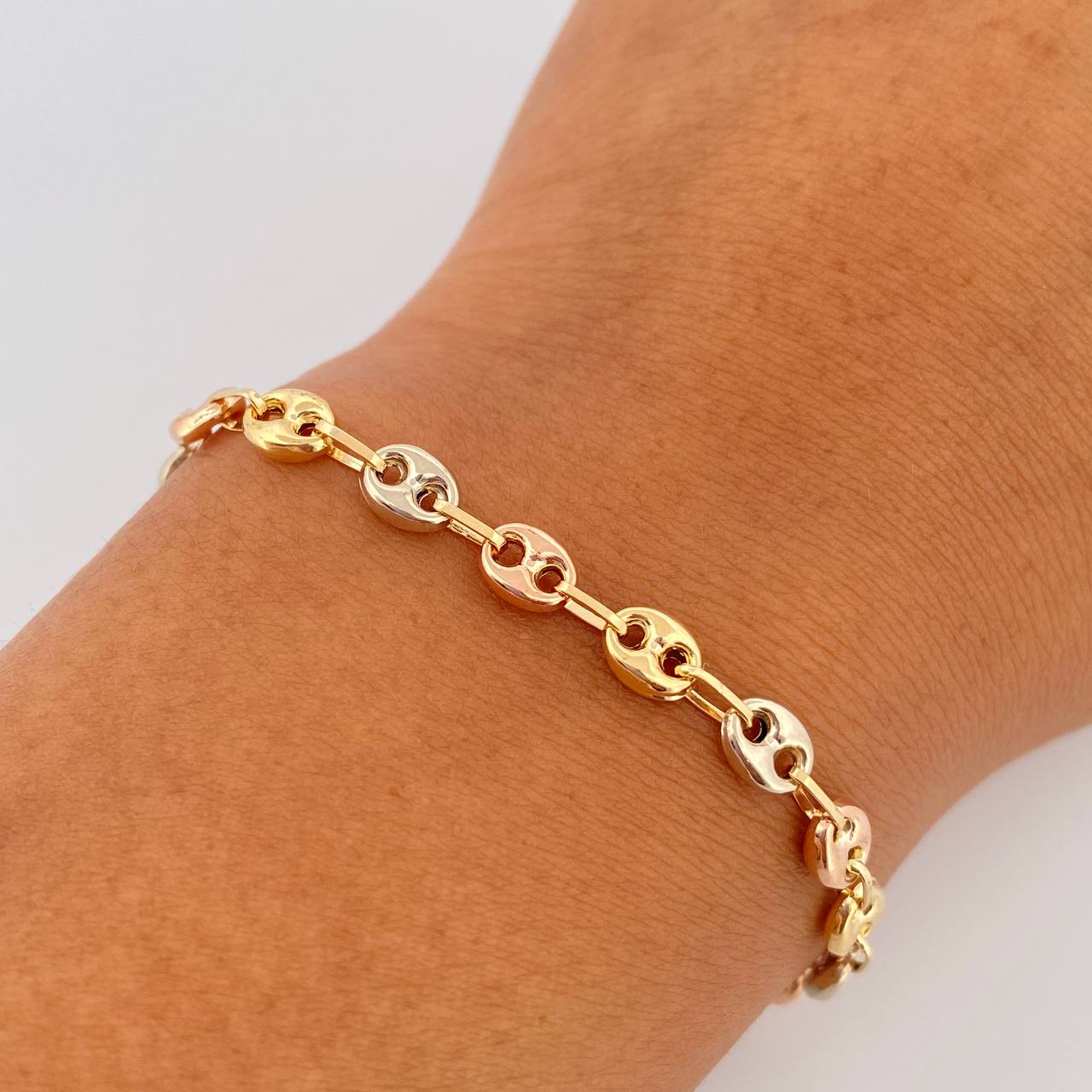 Pulso GC 4.5gr / 21cm / 4.8mm Tres Oros 18K &