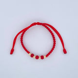 Pulsera Tejida Bebé Roja 0.2gr / Oro 18K &