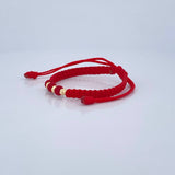 Pulsera Tejida Bebé Roja 0.2gr / Oro 18K &