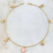 Tobillera Aro Seguido Dijes 3.1gr / 25cm / Oro 18K ©