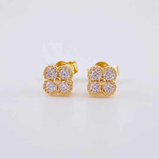 Topos Trebol 1.3g / 5mm Oro Amarillo 18K