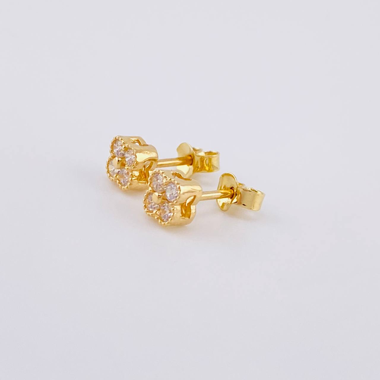 Topos Trebol 1.3g / 5mm Oro Amarillo 18K