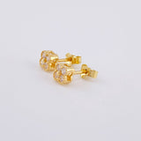 Topos Trebol 1.3g / 5mm Oro Amarillo 18K