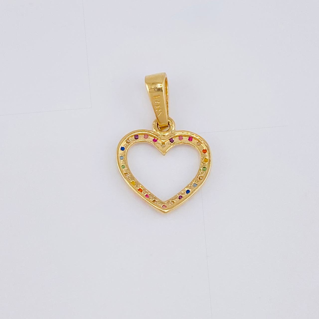 Dije Silueta Corazón 0.85g / 1.8cm Oro Amarillo 18K