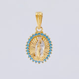 Dije Virgen de Guadalupe 1.85g / 2.1cm Dos Oros Amarillo Blanco 18K