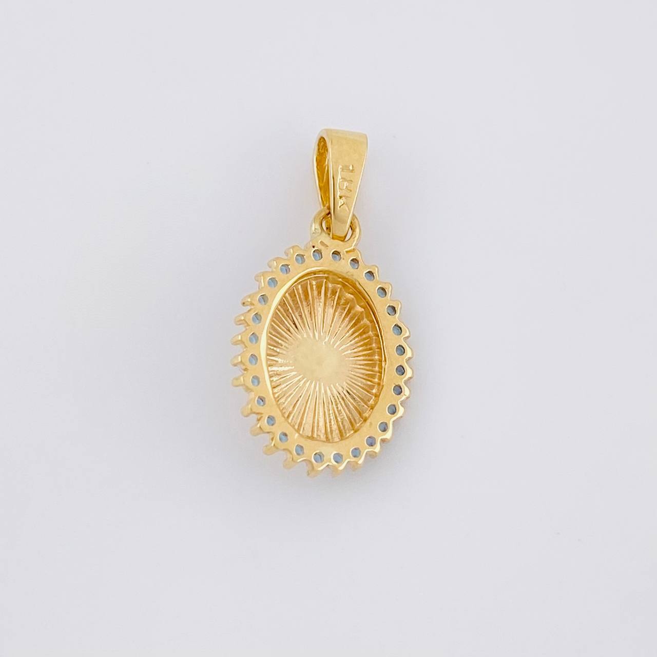 Dije Virgen de Guadalupe 1.85g / 2.1cm Dos Oros Amarillo Blanco 18K