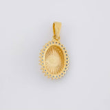 Dije Virgen de Guadalupe 1.85g / 2.1cm Dos Oros Amarillo Blanco 18K