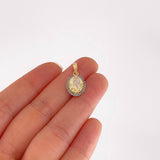 Dije Virgen de Guadalupe 1.85g / 2.1cm Dos Oros Amarillo Blanco 18K