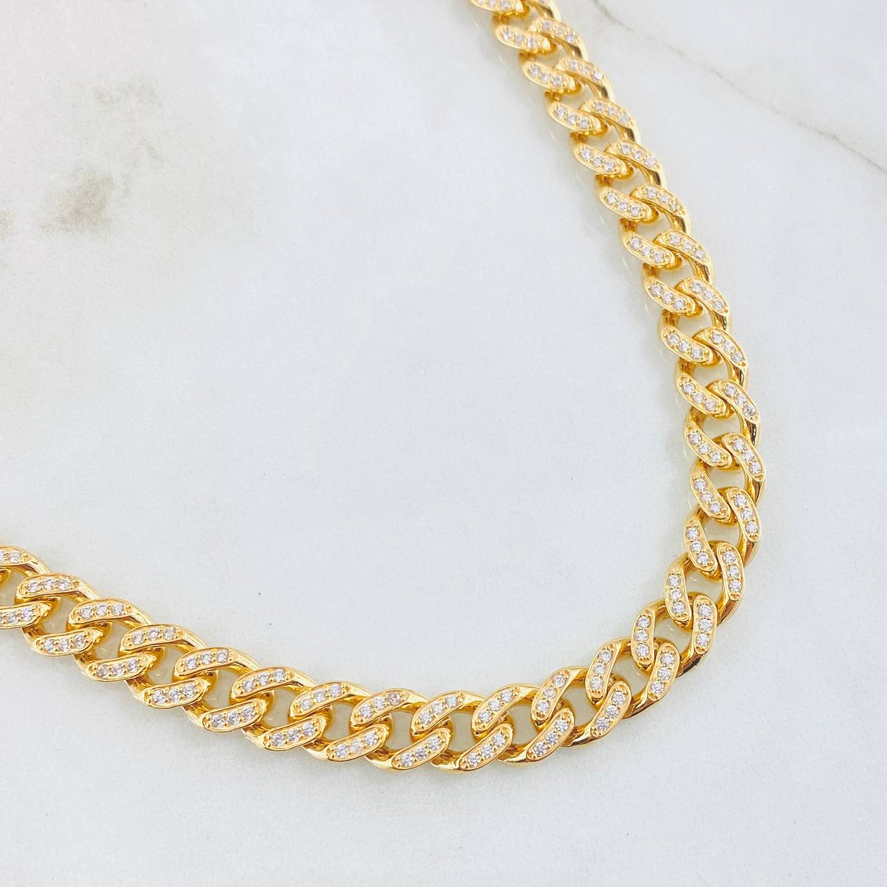 Cadena Cubana 43.45gr / 60cm / 8mm Oro Amarillo Nac.Esp. 18K ©